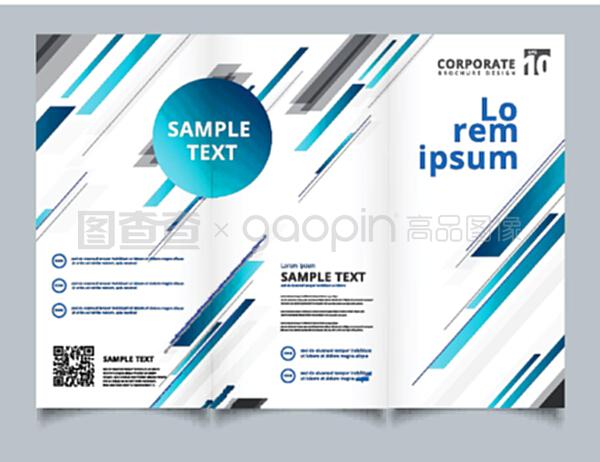 幾何藍調 現代抽象背景在平面設計中的應用